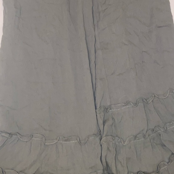 One Piece Smocked Jumper Wide Leg Ruffled Open Back Halter Tie Neck Size S - Picture 11 of 11